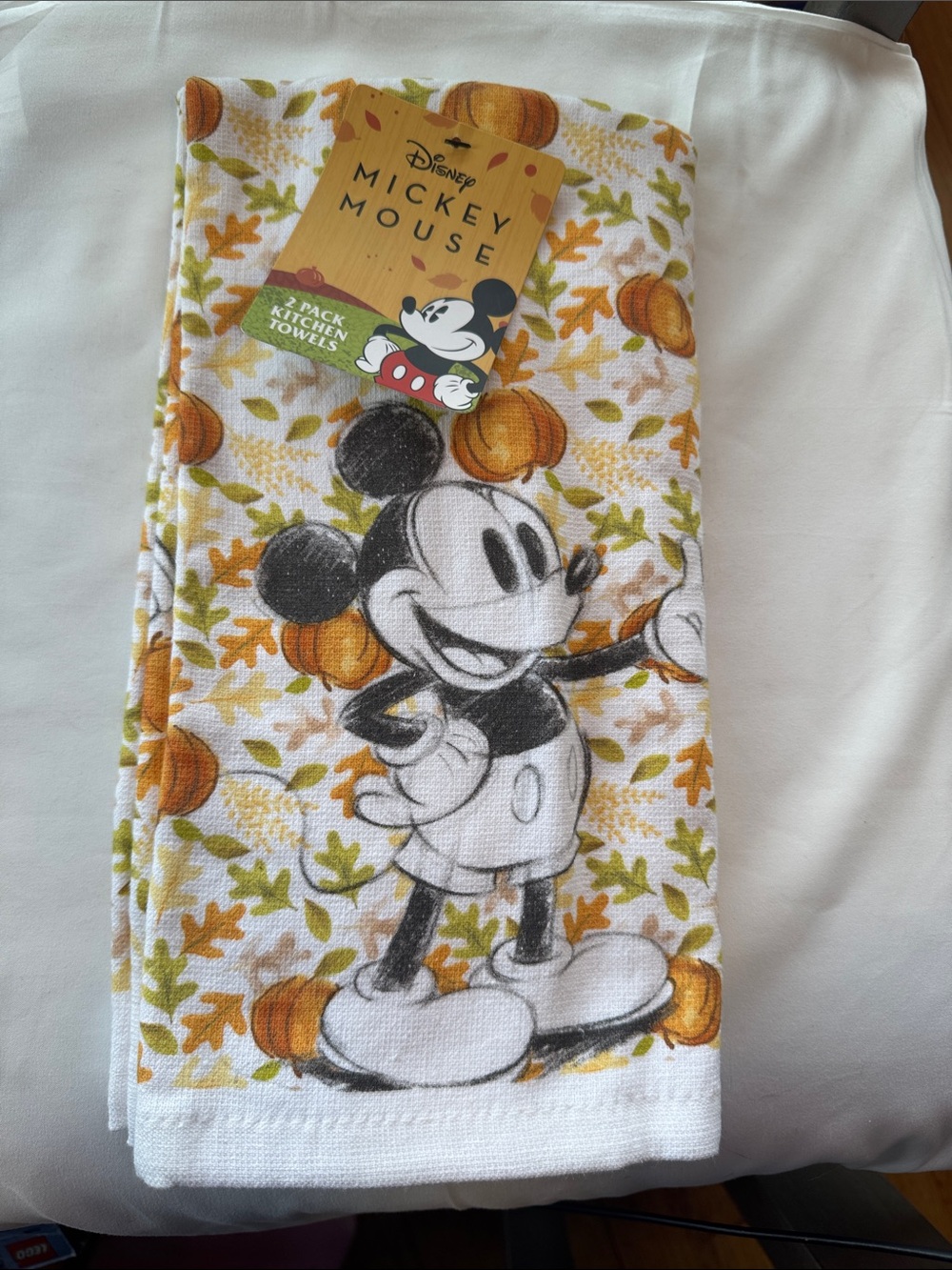 Disney Mickey Mouse Fall Pumpkin Kitchen Hand Towels